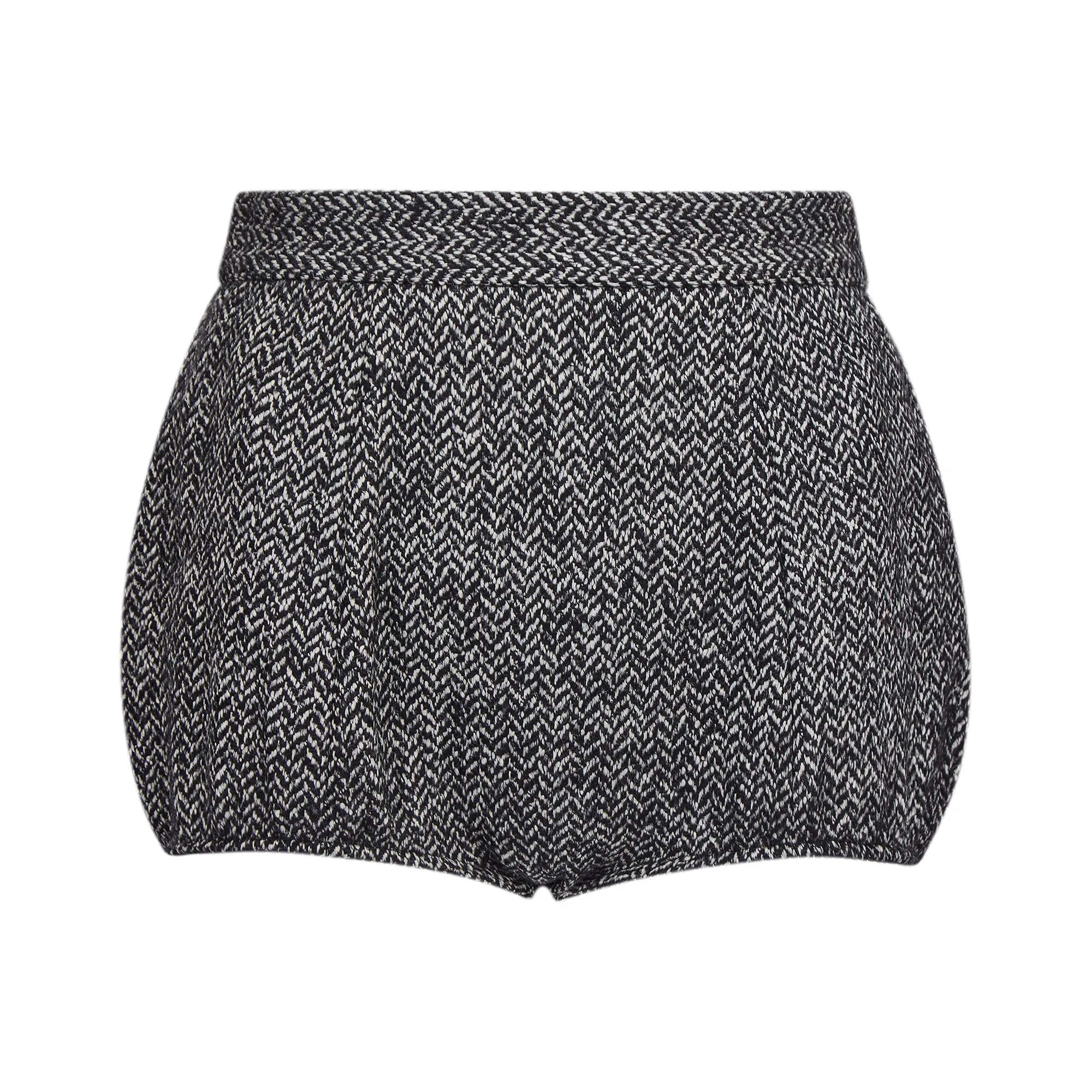 2013 Runway Dolce and Gabbana Monochrome Tweed Hotpants