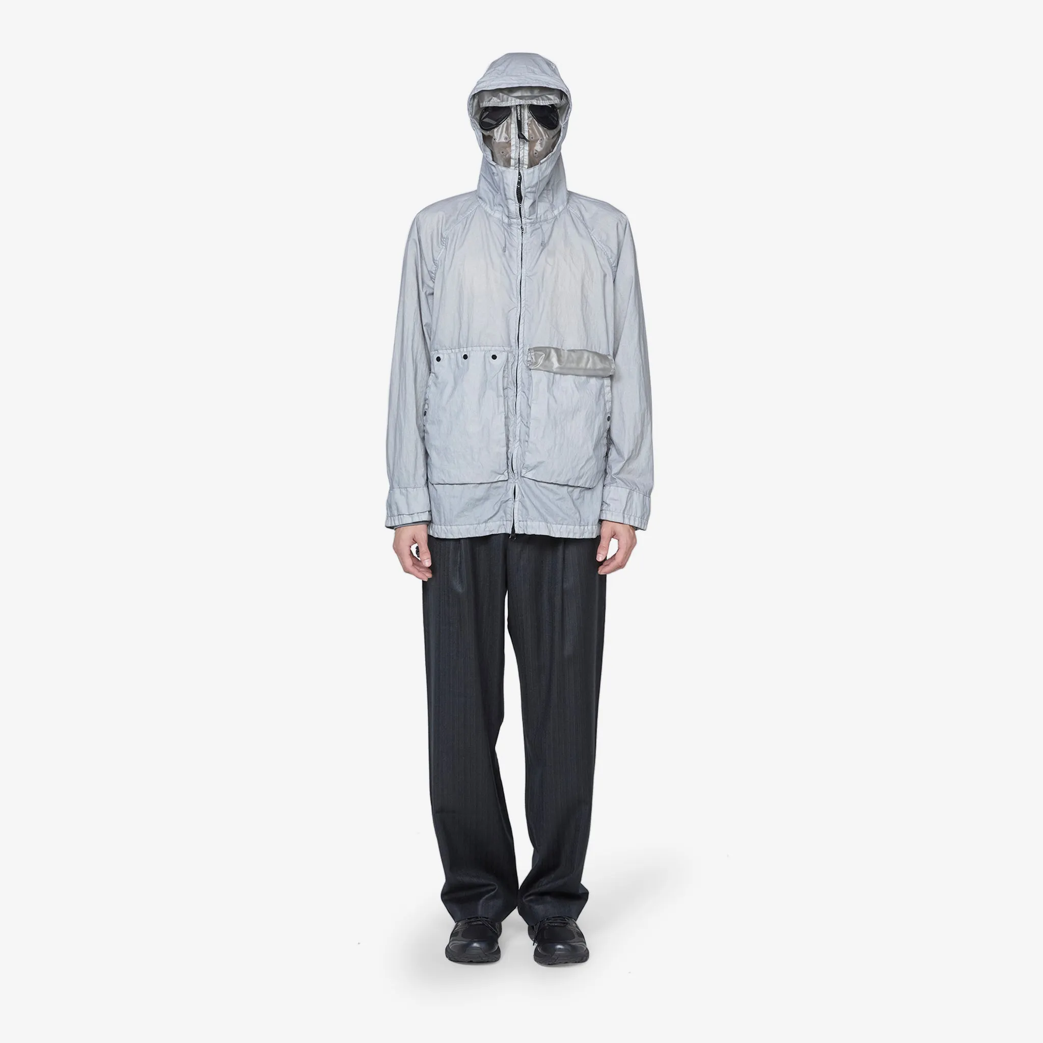 50 Fili Gum Mixed Zipped Goggle Jacket Drizzle Grey