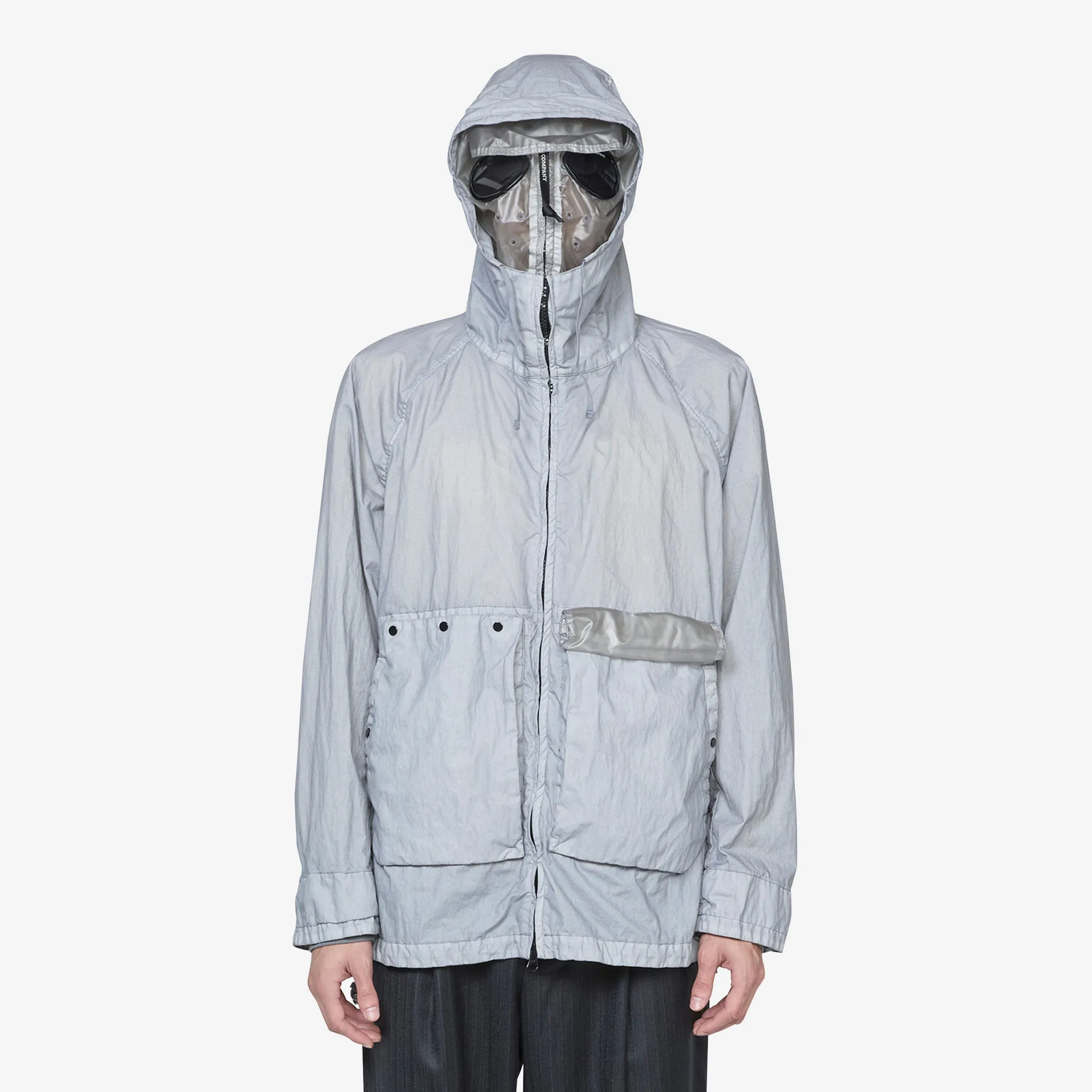 50 Fili Gum Mixed Zipped Goggle Jacket Drizzle Grey