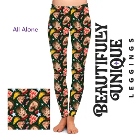 All Alone Pizza Holiday (Semi-Exclusive) - High-quality Handcrafted Vibrant Leggings