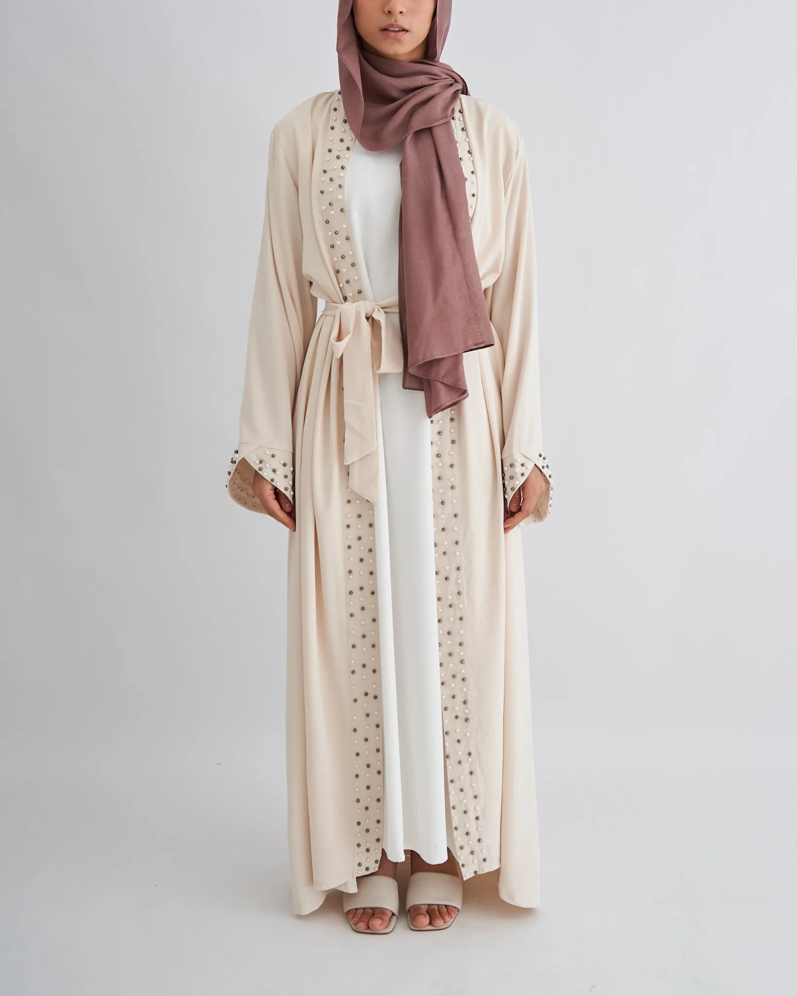 Amirah Pearl Abaya - Cream