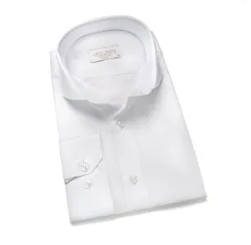 ARON IMANI presents its Slim Fit Men's Button Down Dress Shirt, exquisitely crafted in Europe | 113 White