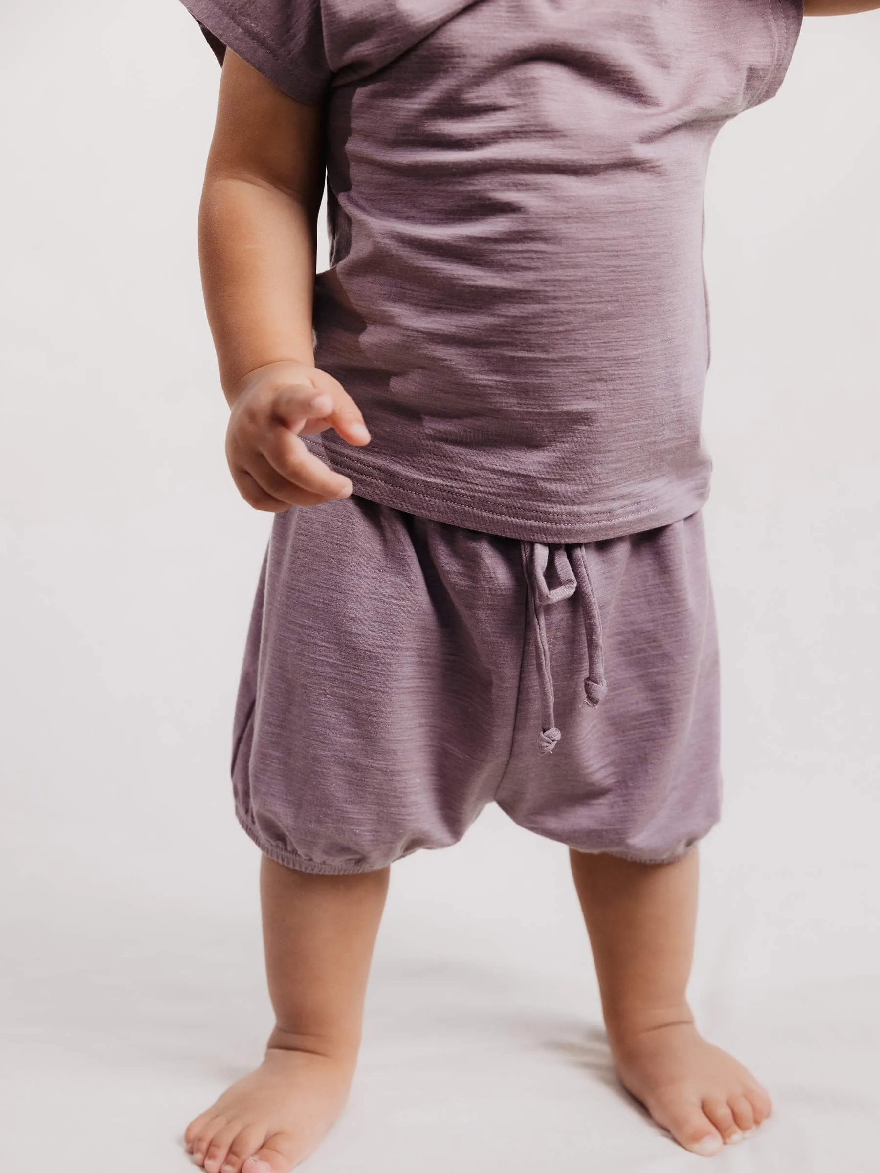 Baby Juniper Merino Shorts Mauve