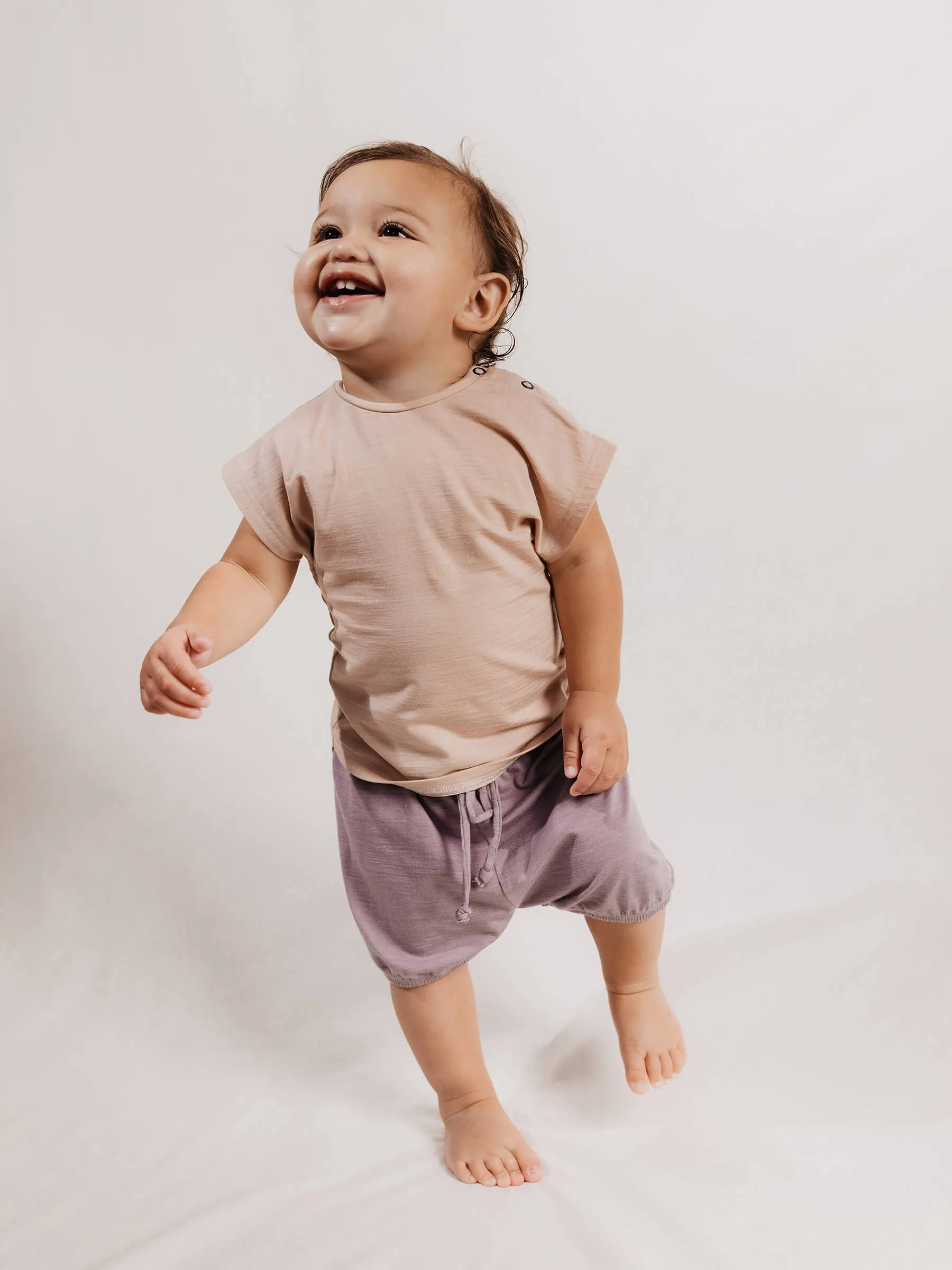 Baby Juniper Merino Shorts Mauve