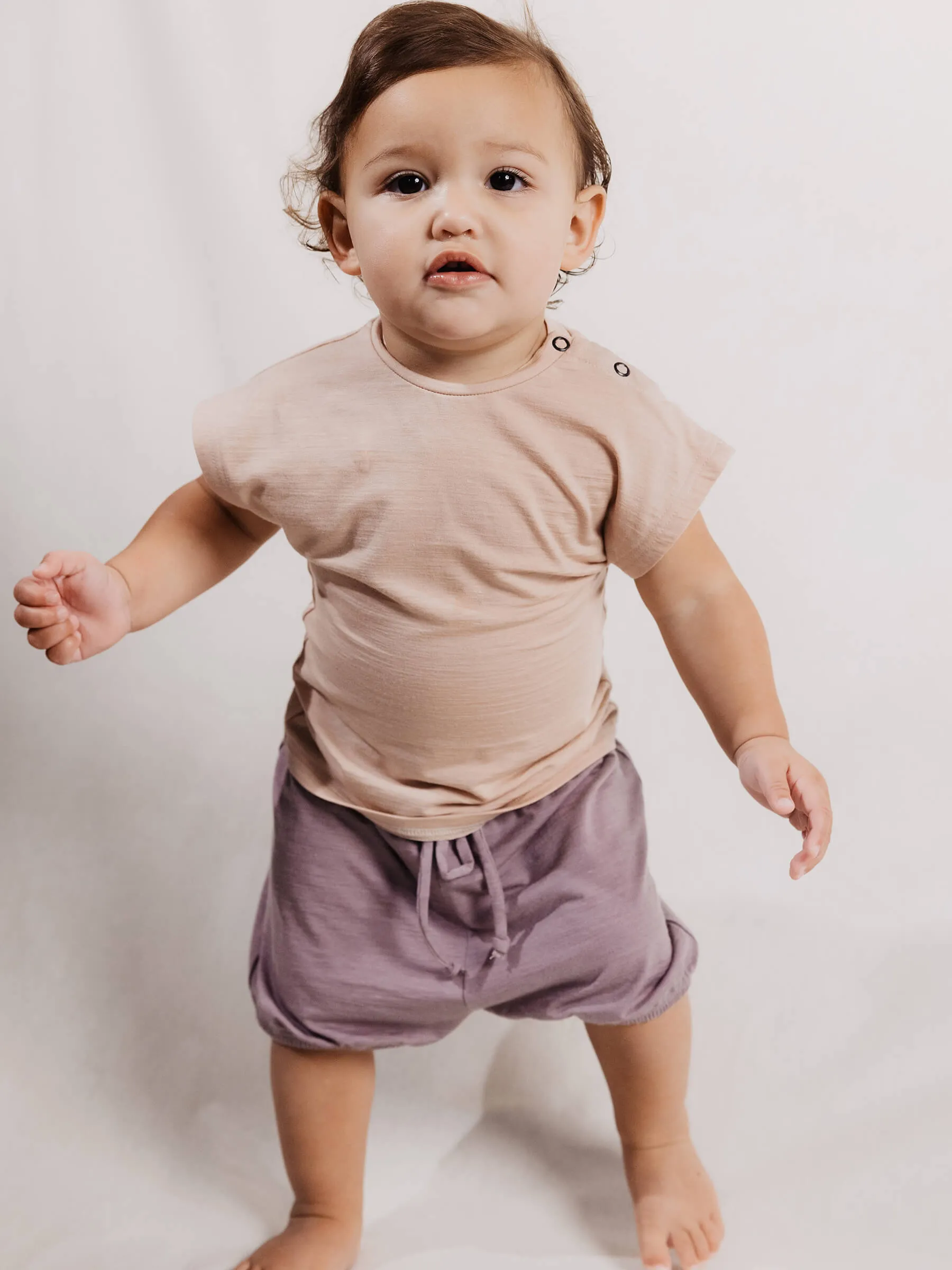 Baby Juniper Merino Shorts Mauve