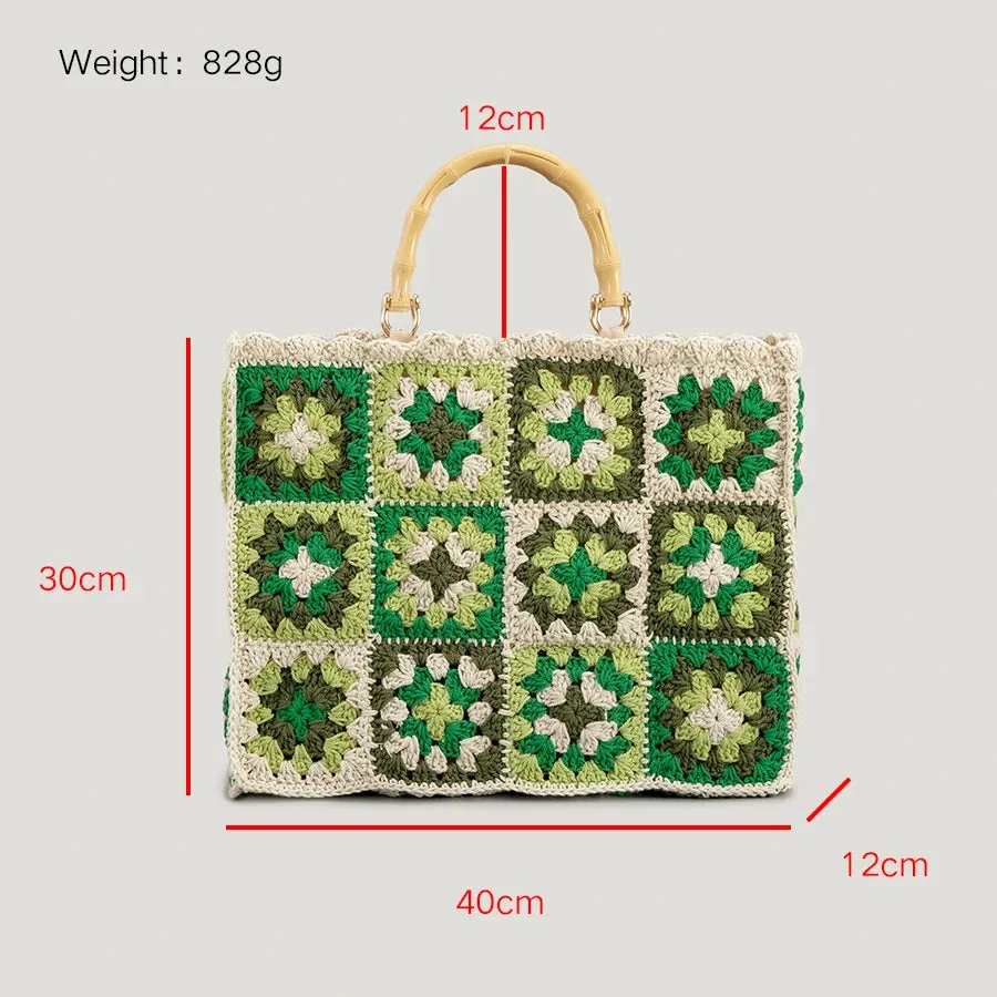 Bahar Bohemian Crochet Tote Bag