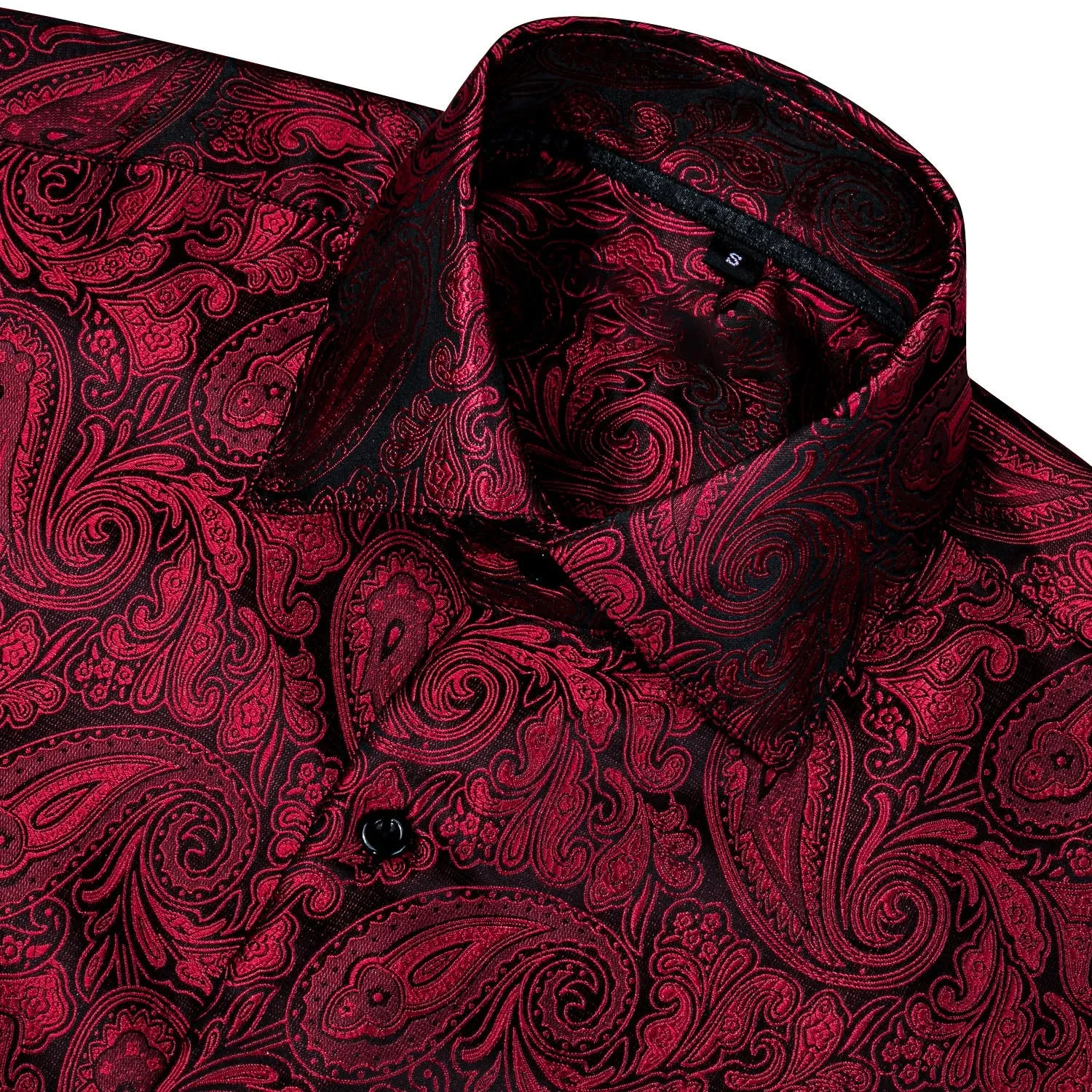 Black and Red Paisley Dress Shirt