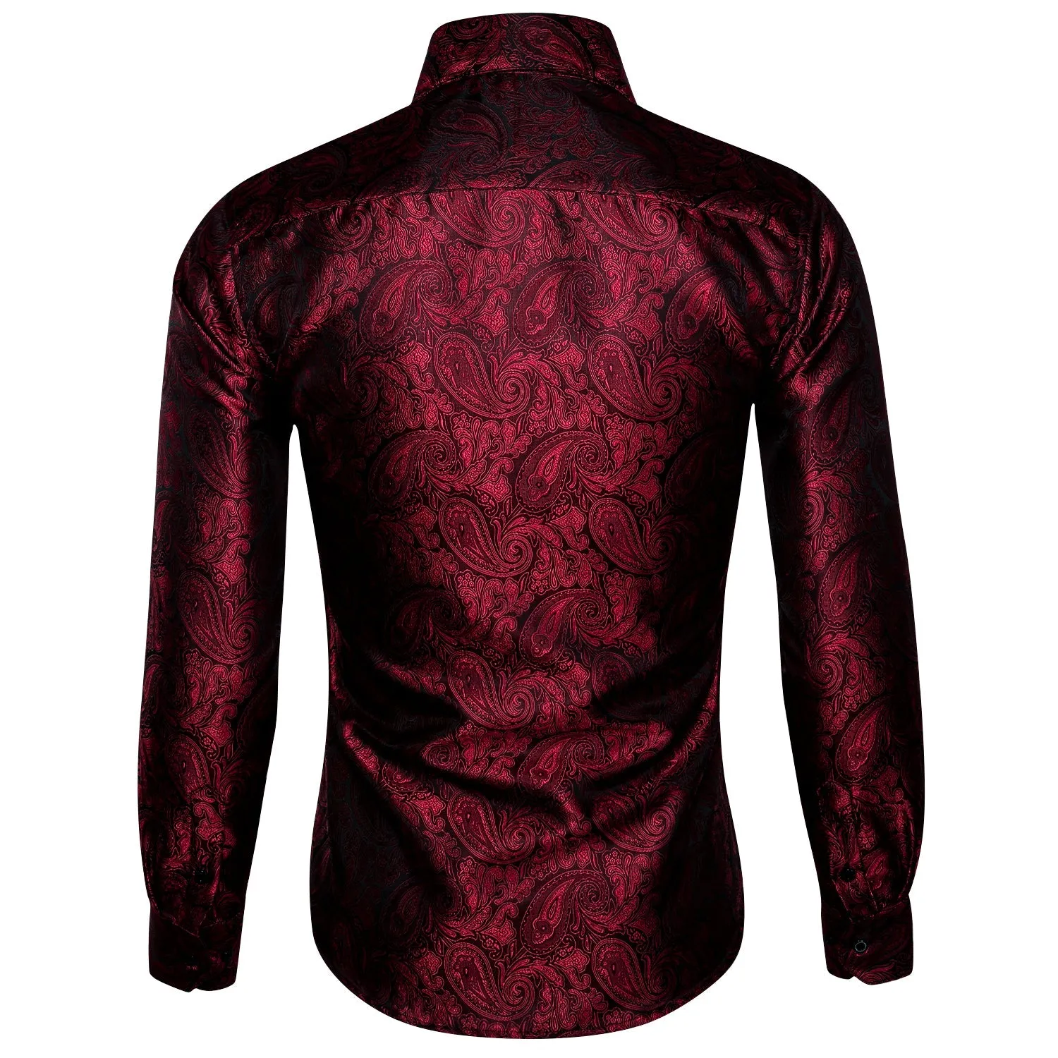 Black and Red Paisley Dress Shirt