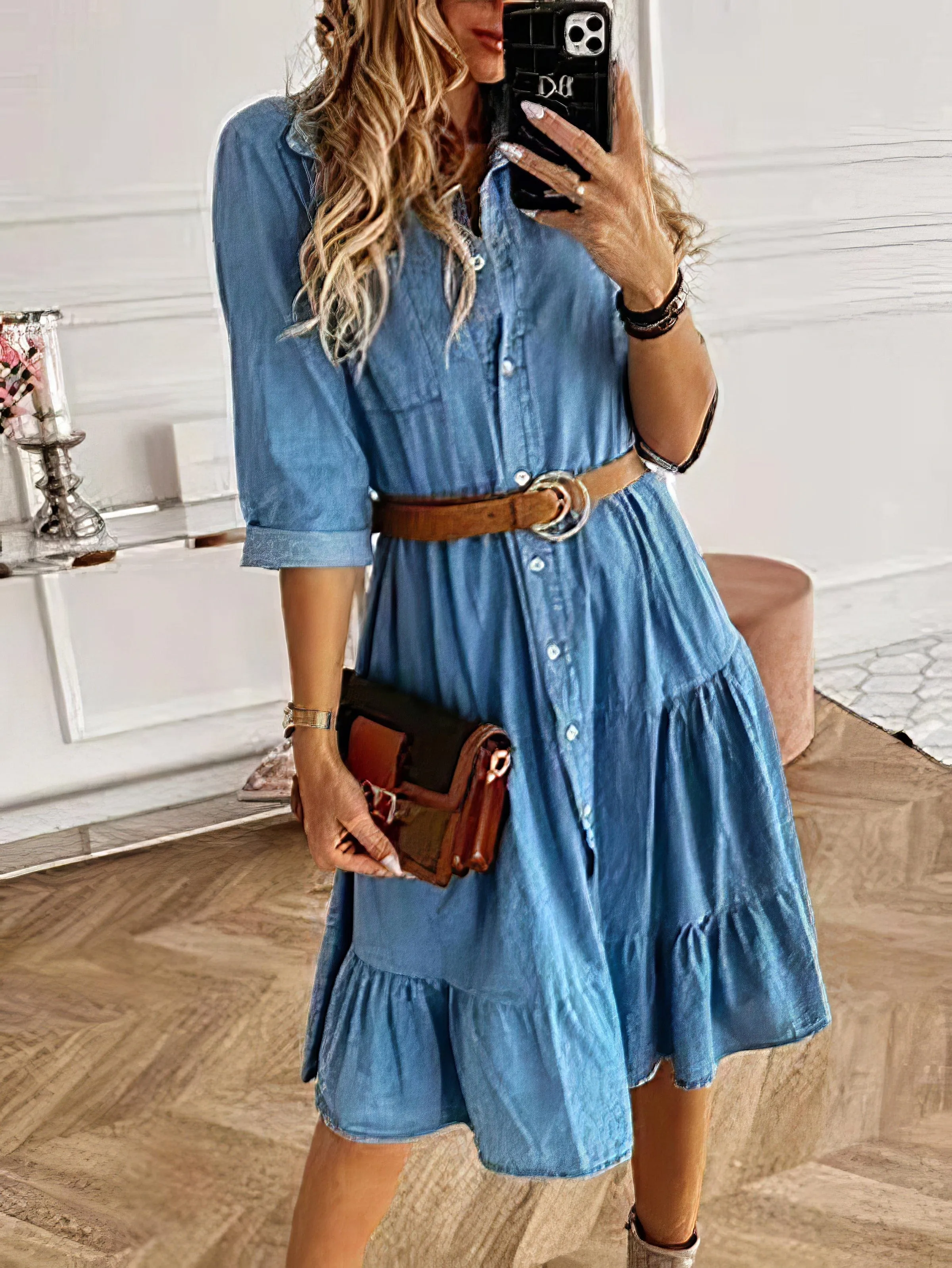 Bohemian Denim Dress