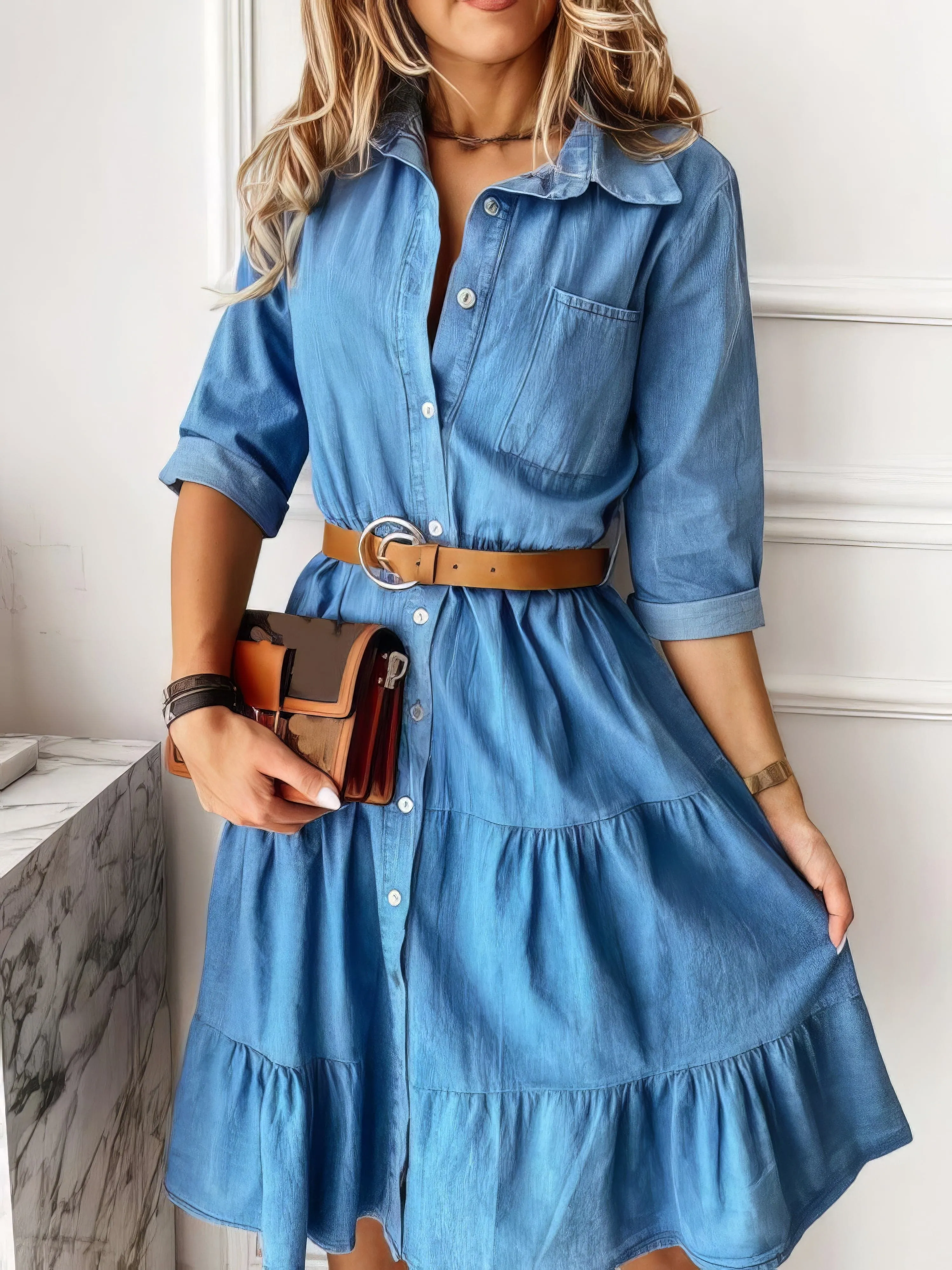 Bohemian Denim Dress