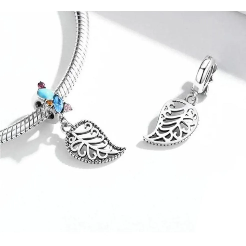 Bohemian Style Leaf Dangle Charm