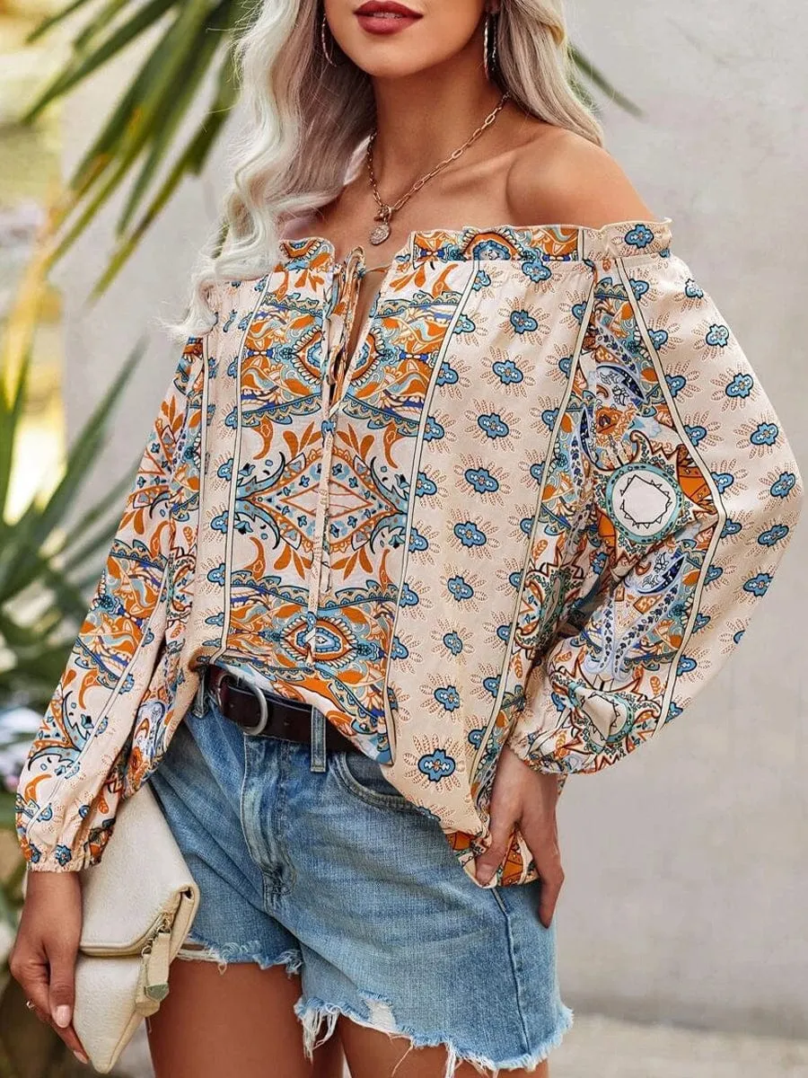 Bohemian Style Off-Shoulder Top