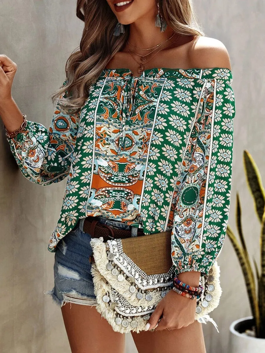 Bohemian Style Off-Shoulder Top