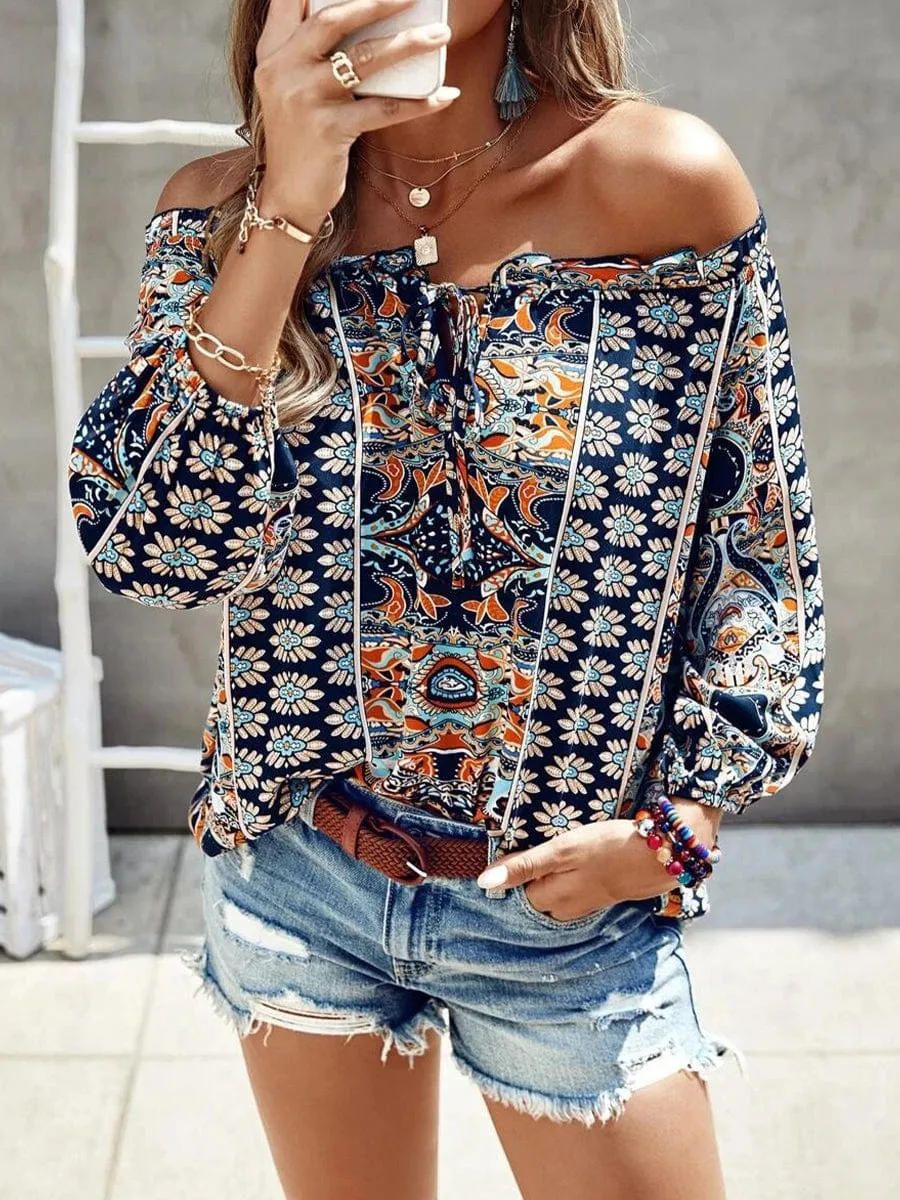 Bohemian Style Off-Shoulder Top