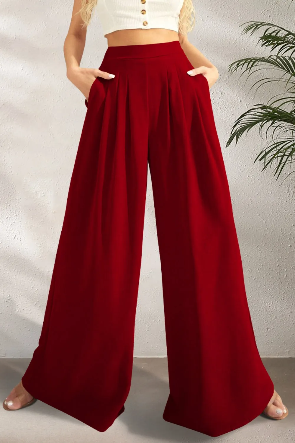 Boho High Waist Wide Leg Pants