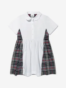 Burberry Girls Cotton Check Panel Dress