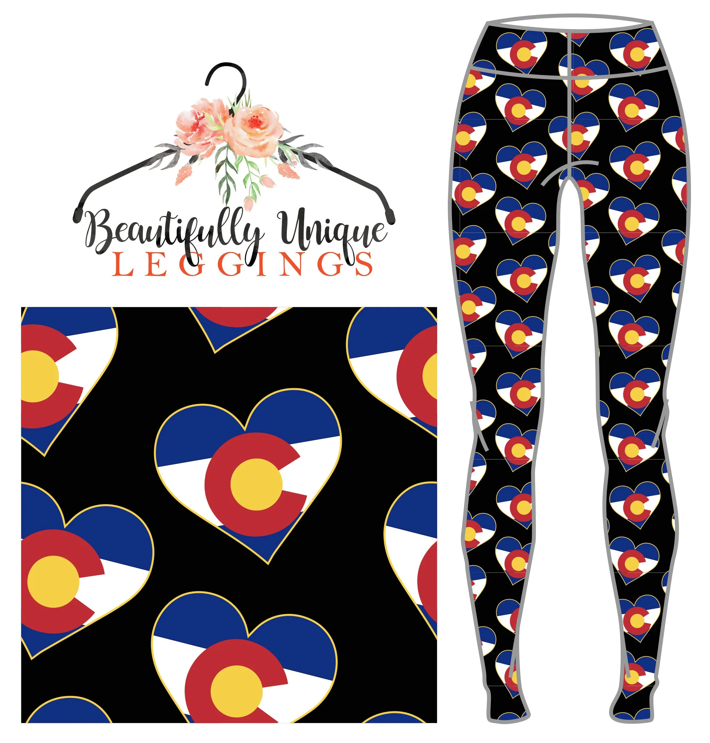 Colorado Love (Exclusive) - High-quality Handcrafted Vibrant Leggings