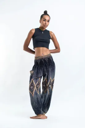 Diamond Black Peacock Unisex Harem Pants, Thailand