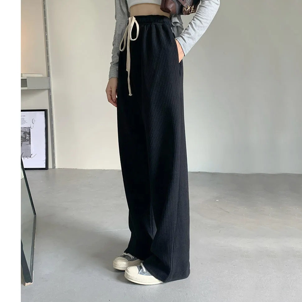 Drawstring Casual High Waist Loose Sport Pants