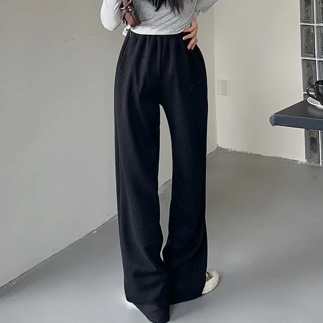 Drawstring Casual High Waist Loose Sport Pants