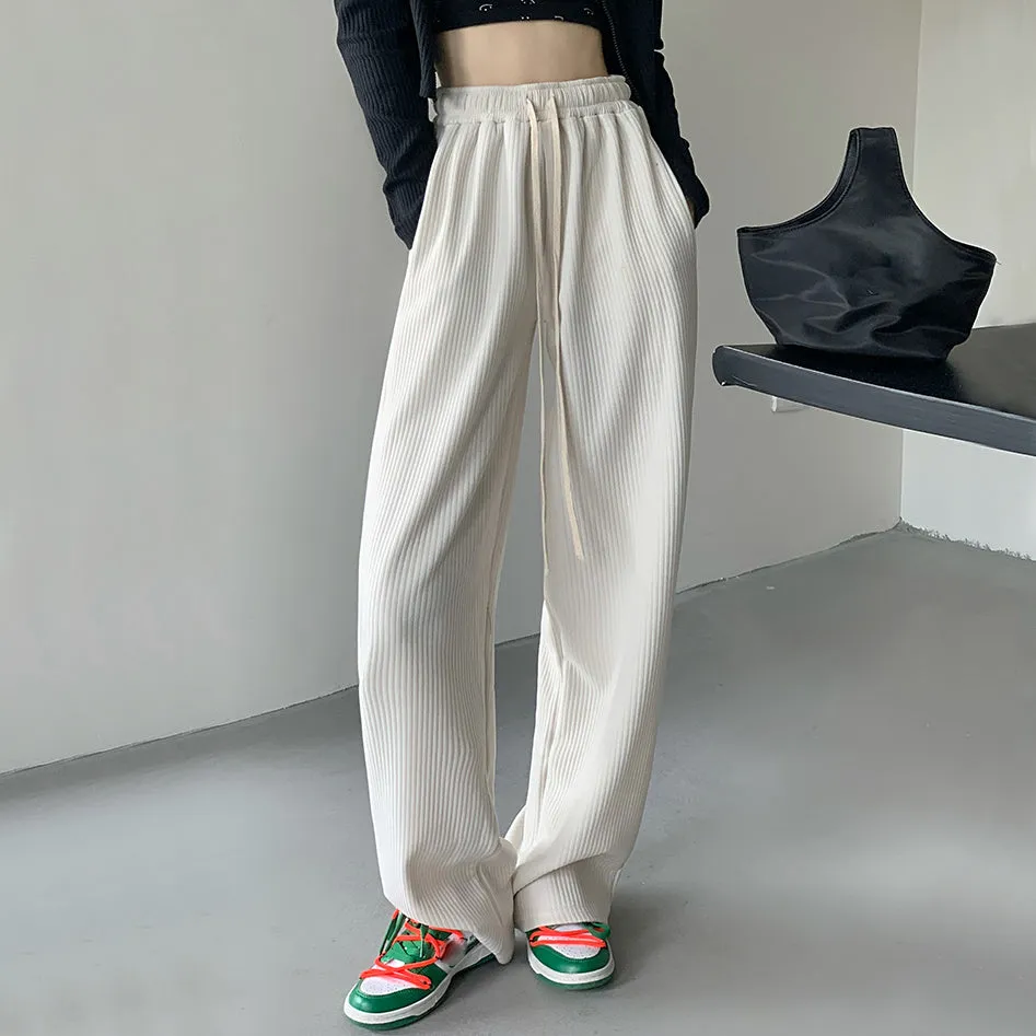 Drawstring Casual High Waist Loose Sport Pants