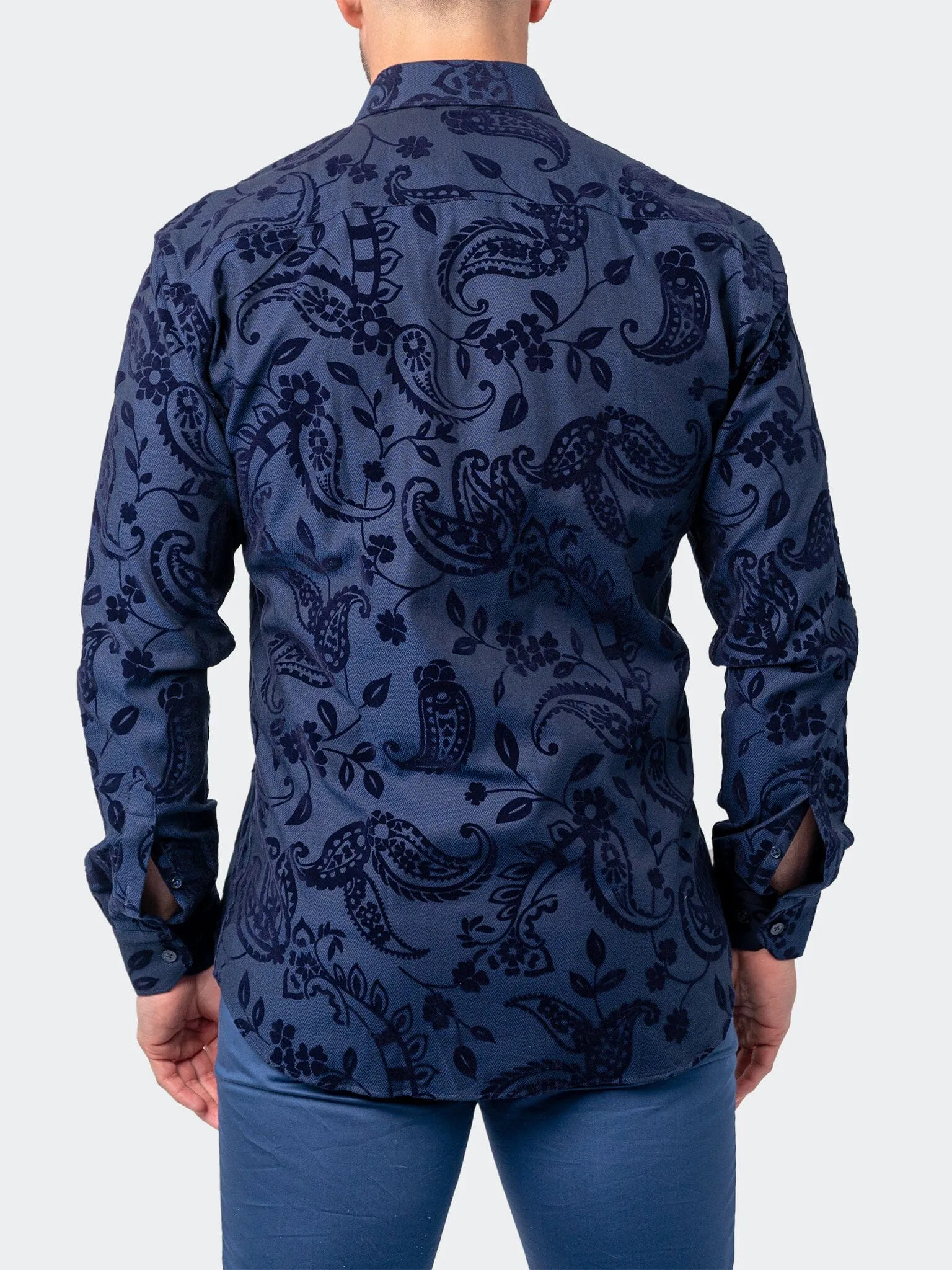 Fibonacci RaisedPaisley Blue