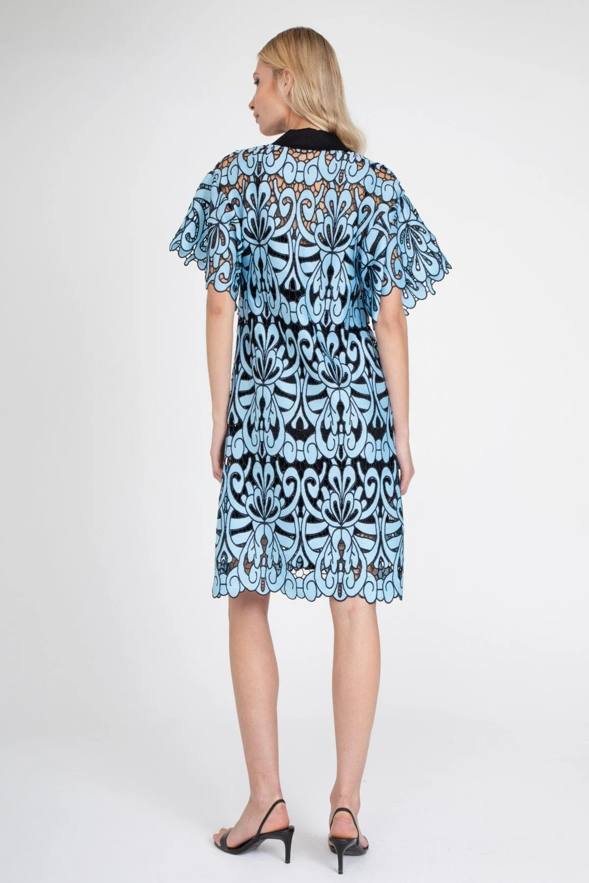 Gaia Shirt Dress – Blue Lace Hacienda