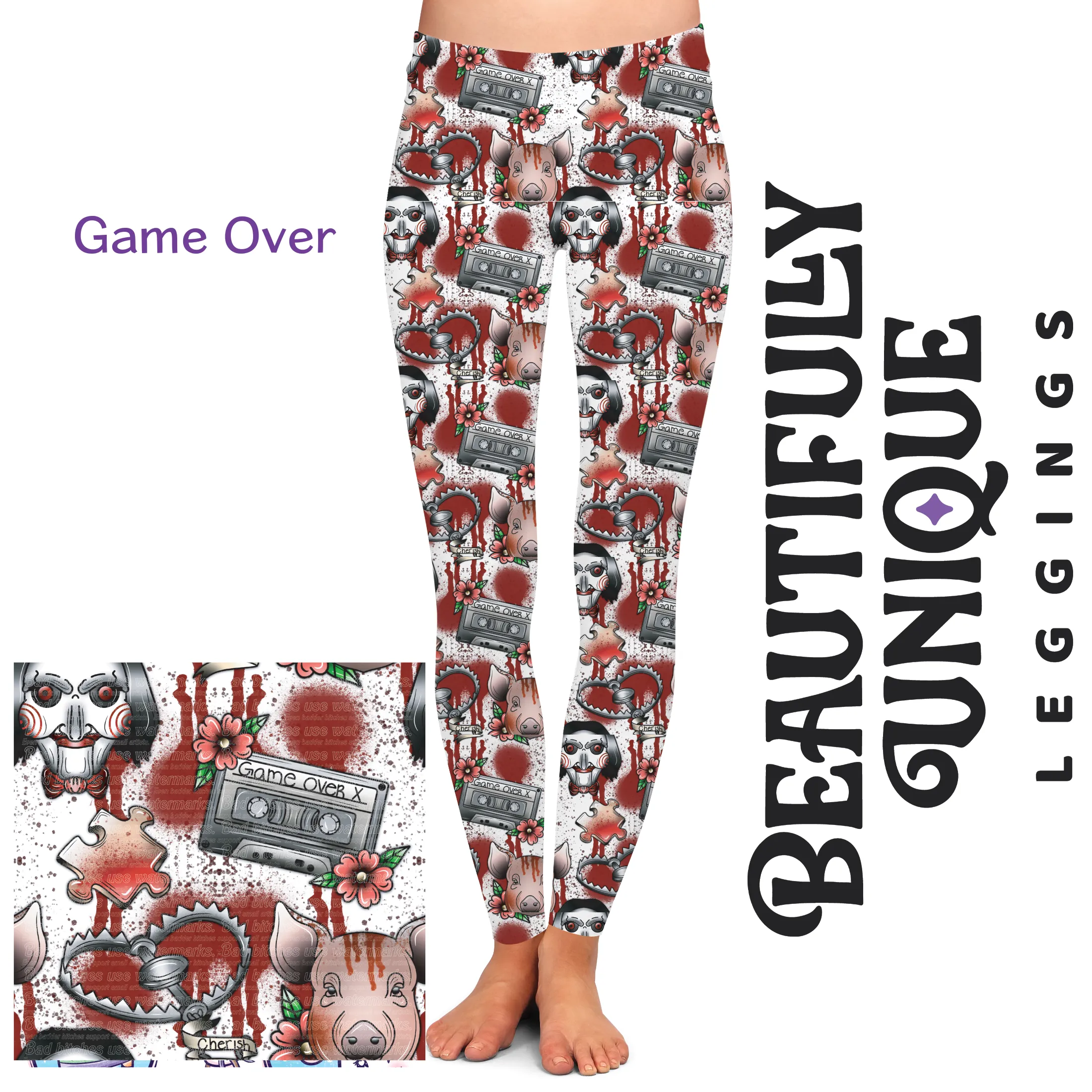 Game Over (Semi-Exclusive) - High-quality Handcrafted Vibrant Leggings