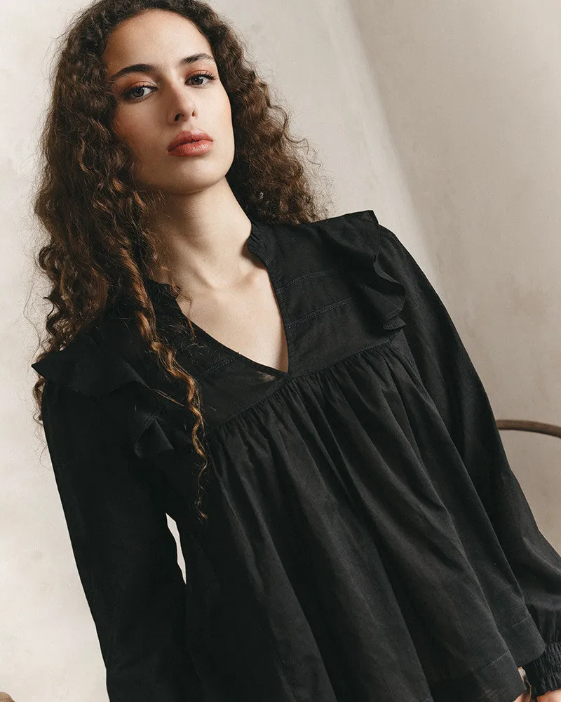 Grace & Mila Black Justine Blouse