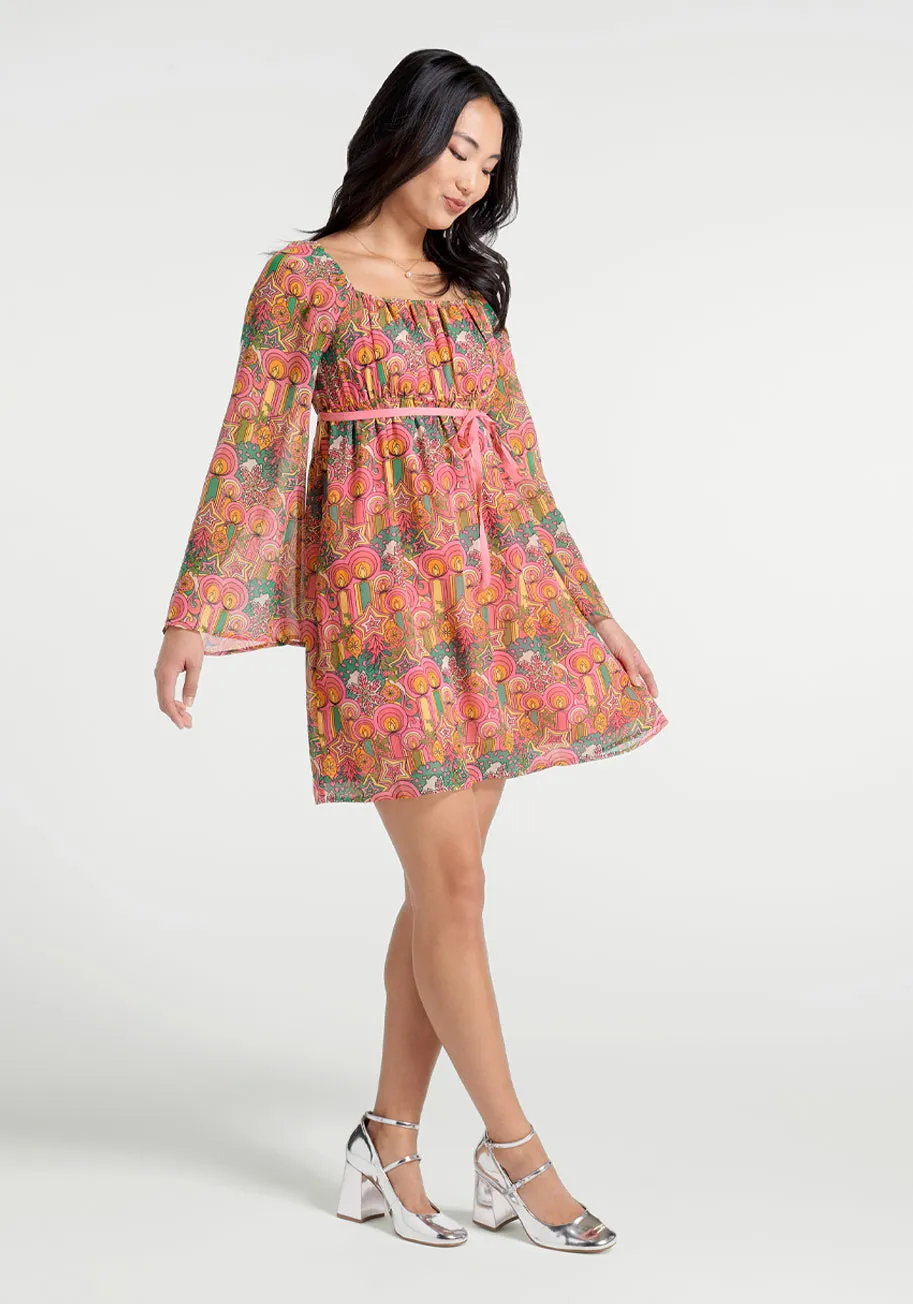 Groovy Star Babydoll Dress