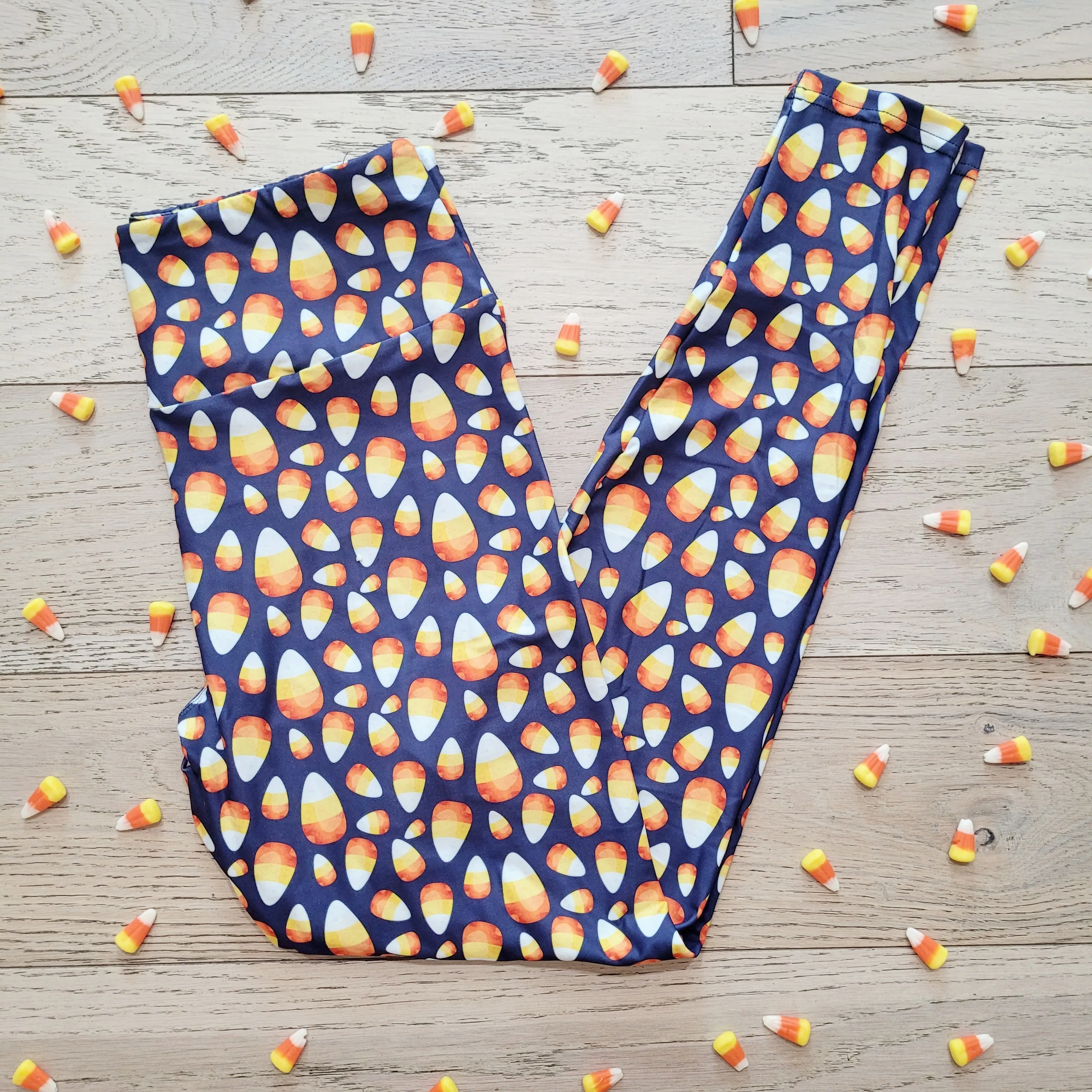 Halloween Candy Corn - High-quality Handcrafted Vibrant Leggings