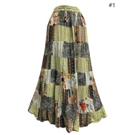 Handmade Boho Patchwork Ethnic Vintage Long Skirt PIHU