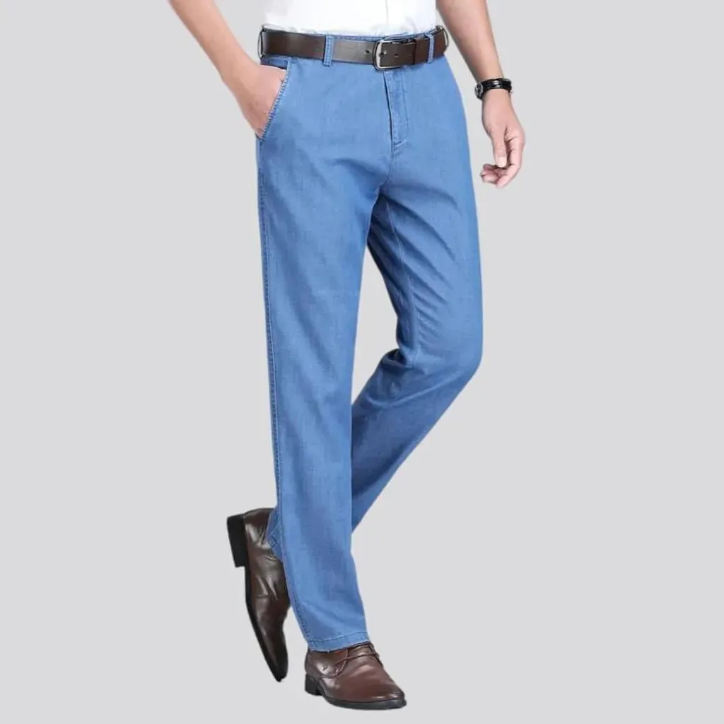 High-waist men's jeans pants