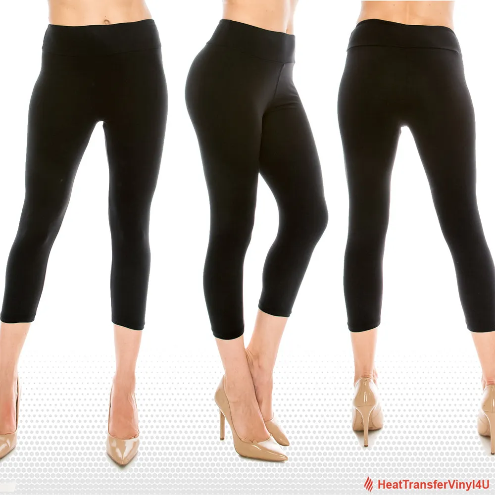 High Waist Yoga Capri Ultra Soft Leggings (Regular/Plus Size)