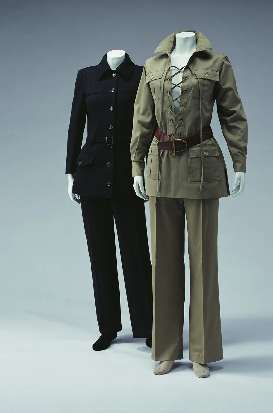 Important 1968-69 Yves Saint Laurent Chocolate Velvet Safari Suit