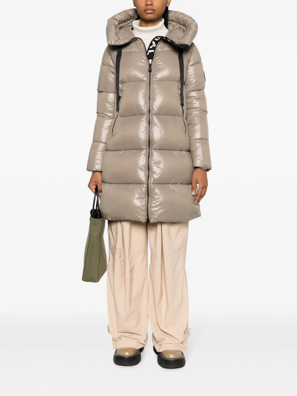 Isabel hooded quilted puffer coat