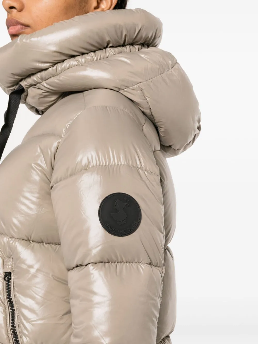 Isabel hooded quilted puffer coat