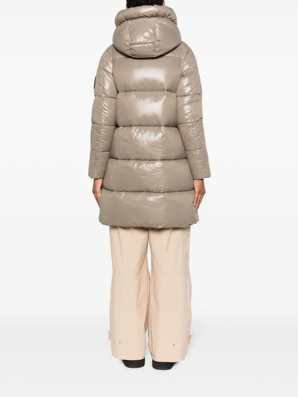 Isabel hooded quilted puffer coat