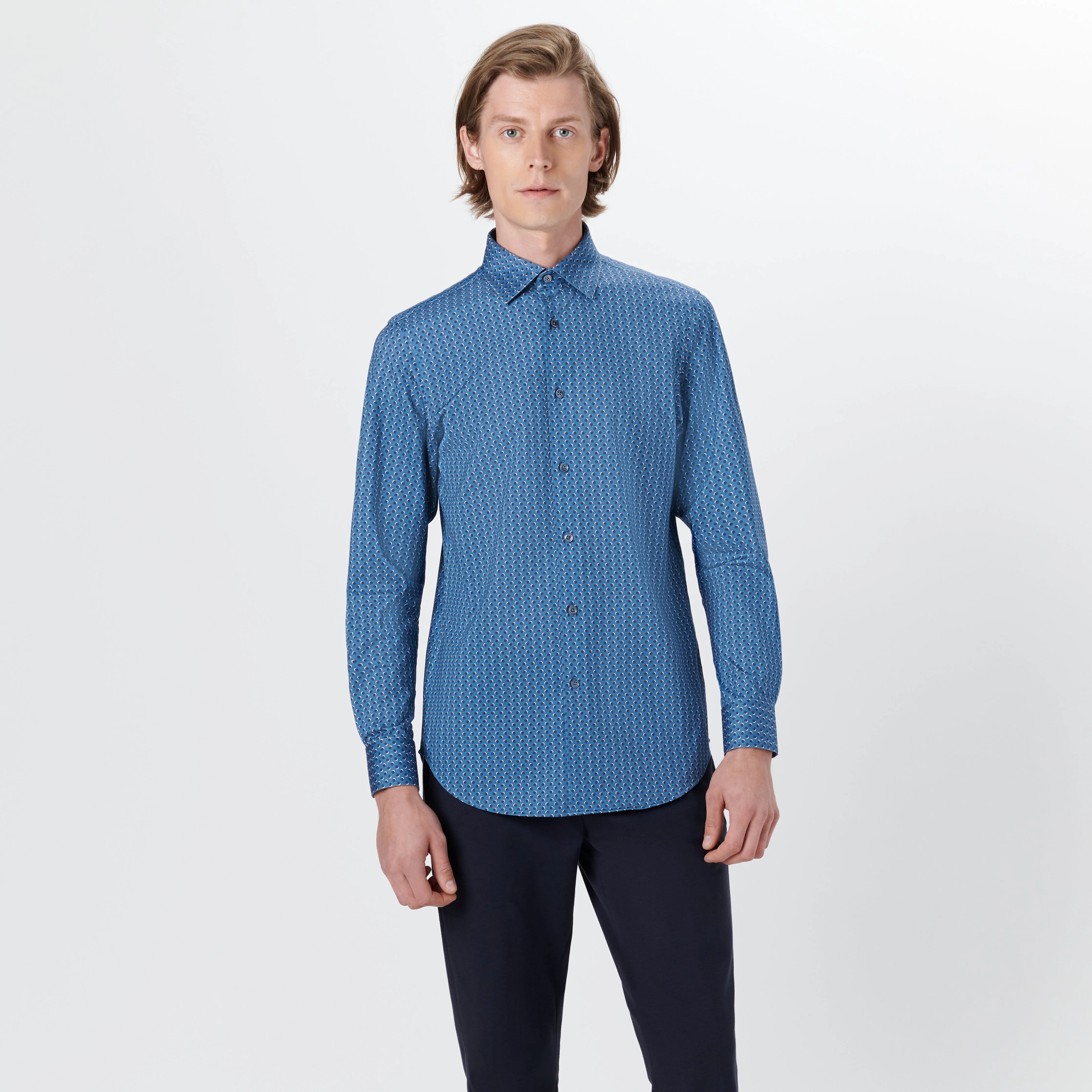 JAMES Double Dot Print OoohCotton Twill Shirt