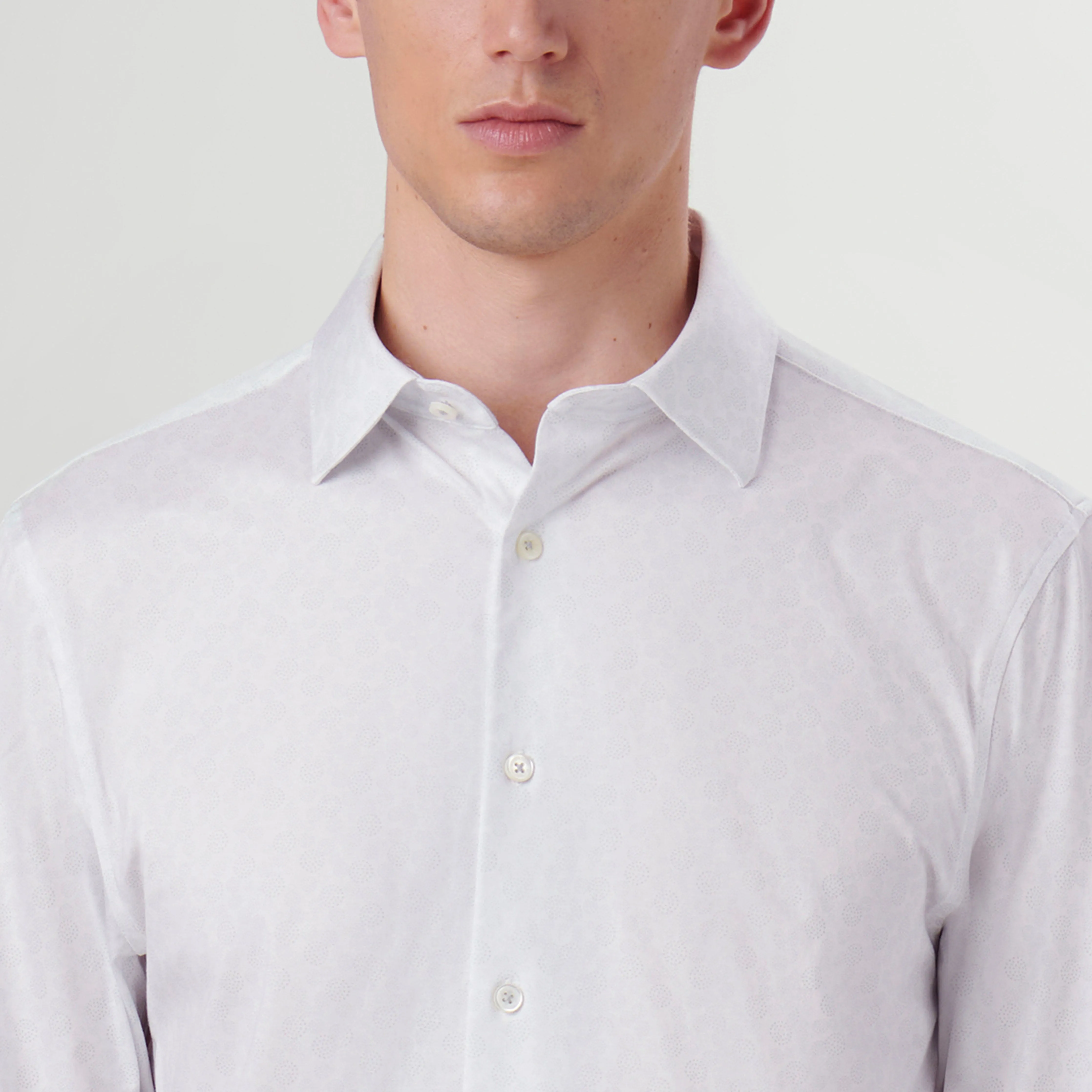 James Geometric Dot Print OoohCotton Shirt