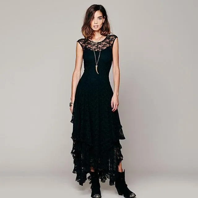 Layered Irregular Lace Bohemian Dresses