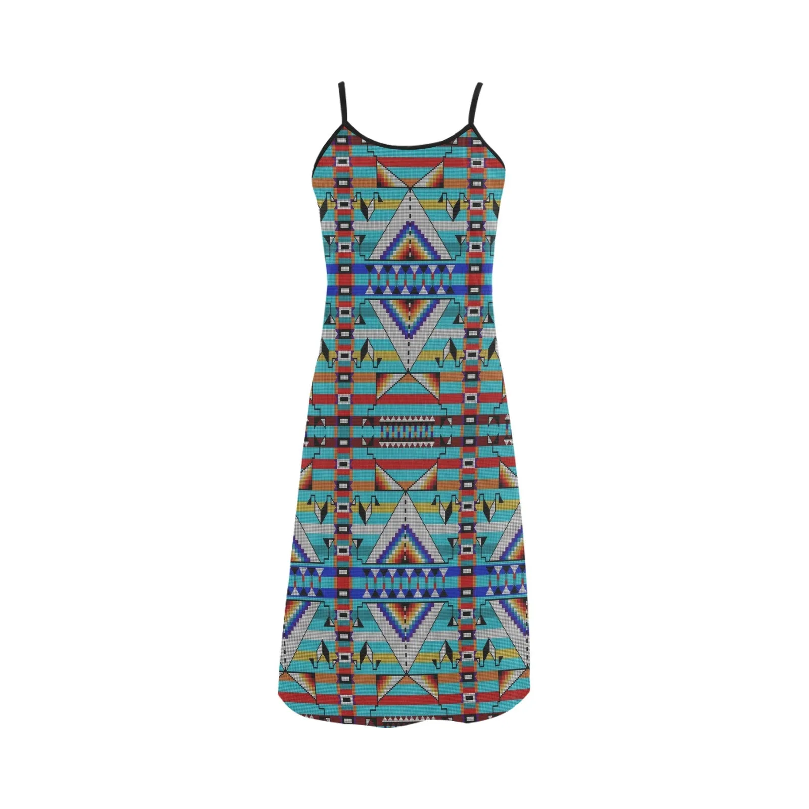 Medicine Blessing Turquoise Alcestis Slip Dress (Model D05)