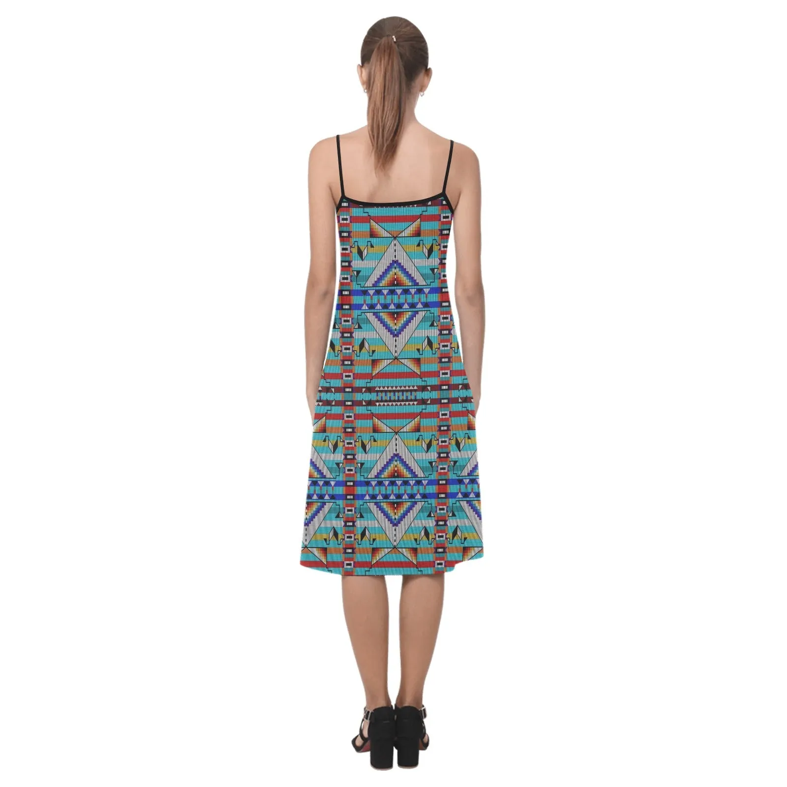 Medicine Blessing Turquoise Alcestis Slip Dress (Model D05)