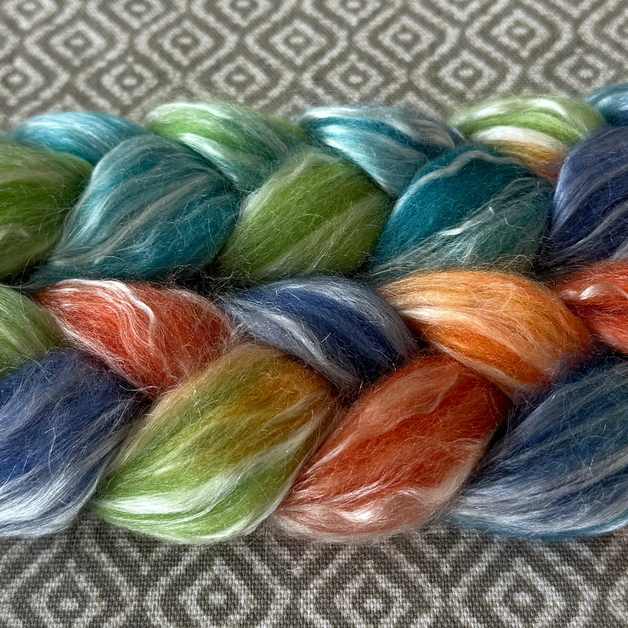 Merino Tencel Roving - OOAK - Jellyfish