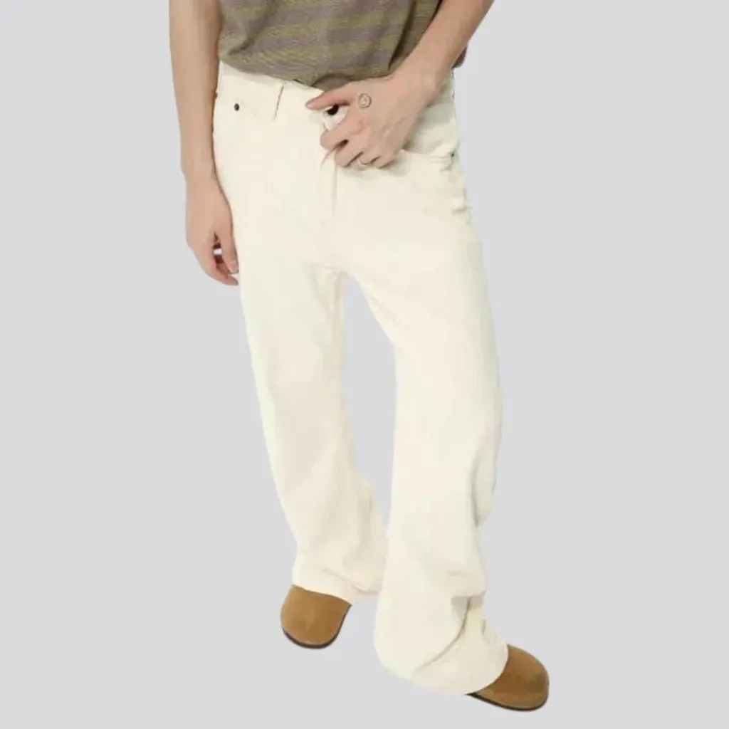 Mid-waist bootcut men's jeans