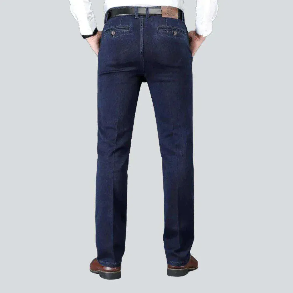 Navy business casual denim pants