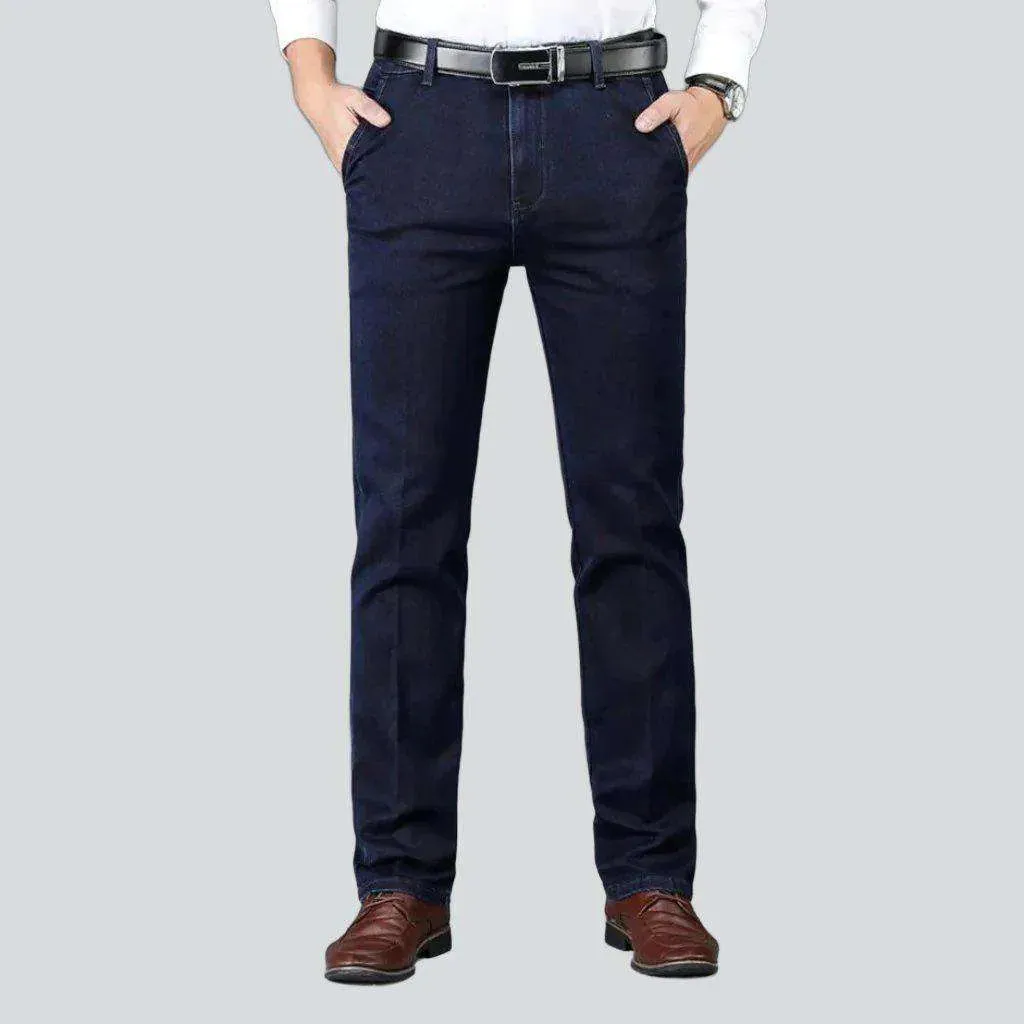 Navy business casual denim pants