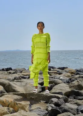 Neon Green  Tassle Tier Tunic