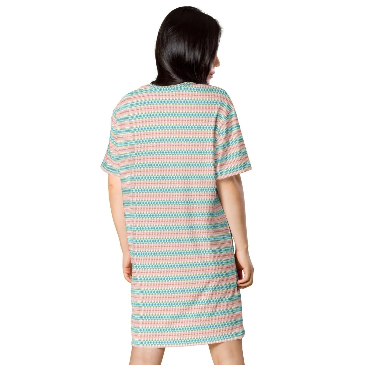 Pastel Waves T-Shirt Dress