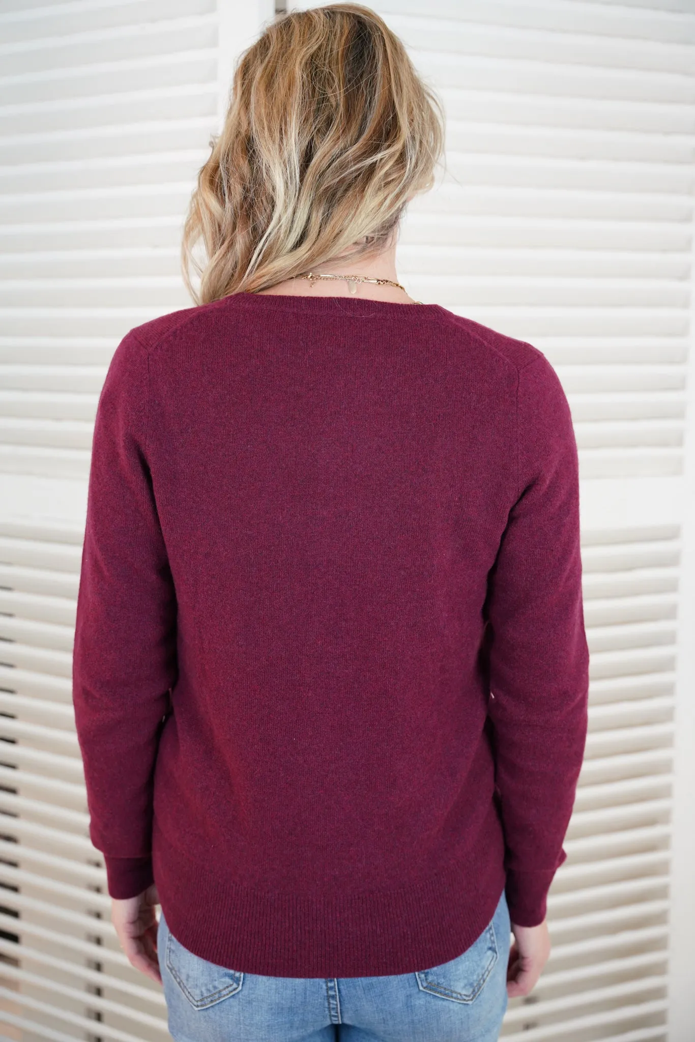 Plum Cashmere Cardi